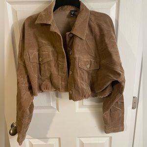 Windsor Cropped Brown Corduroy Jacket Size M